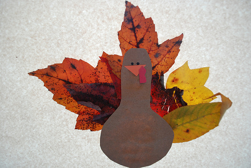 thanksgiving turkey craft kids leaves
