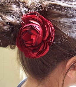 rose hair clip