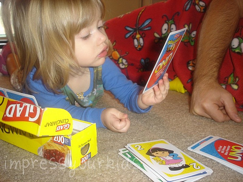 kids playing cards