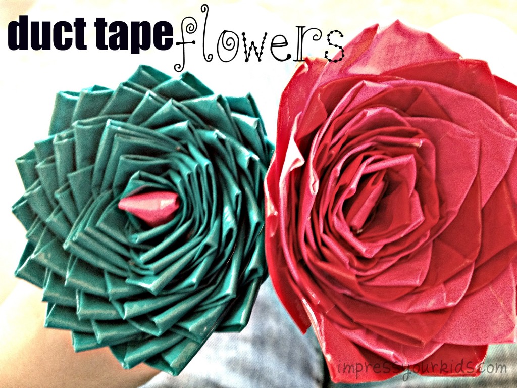 how to make duct tape flowers