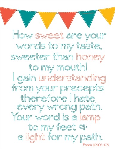 FREE Printable of Psalm 119 for ohAmanda's ebook, Praying God's Word for Your Kids