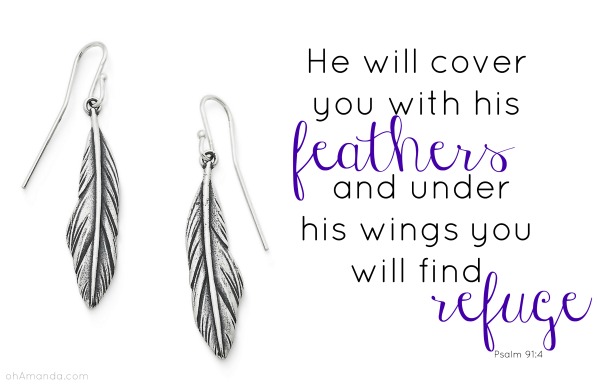 james avery psalm 91_4 feathers