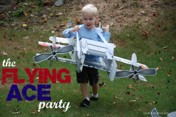 A fun Flying Ace party with airplanes, parachutes & more! from ohAmanda.com