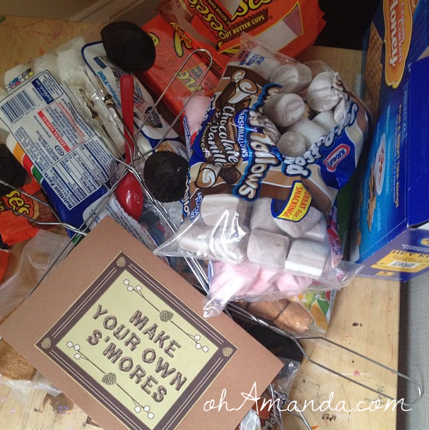 make your own smores camping birthday party