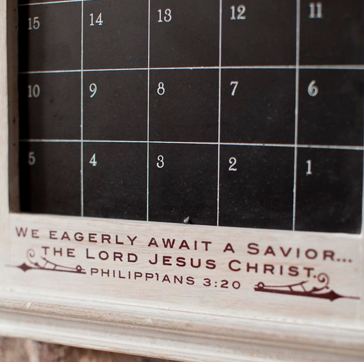 Redeemed Countdown to Christmas Chalkboard Advent Calendar from Dayspring // 50% off this week only at ohAmanda.com