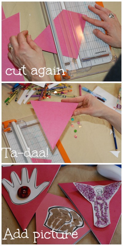 Easy tutorial for making bunting from scrapbook paper // perfect for #senseoftheresurrection ohAmanda.com